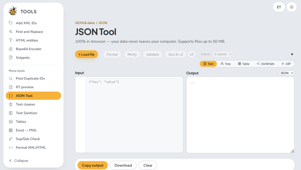 HTML & XML Tools ekraanipilt